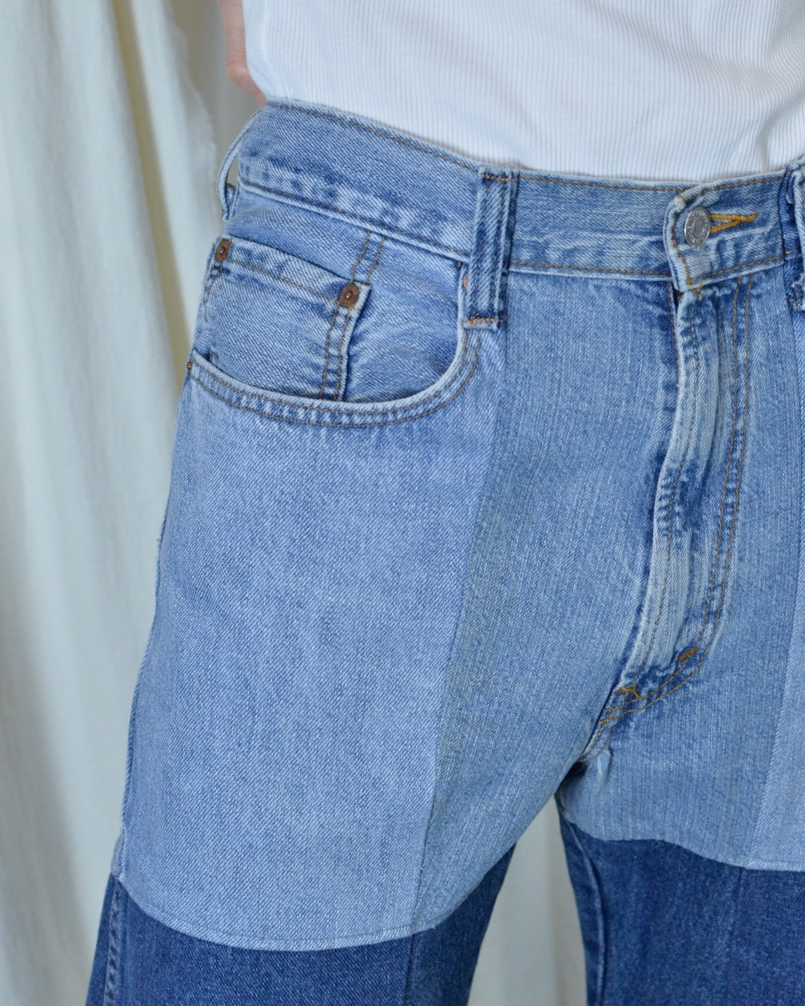 RE-004/4panel docking denim【B】