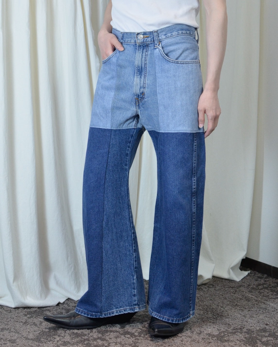 RE-004 / 4panel docking denim【B】