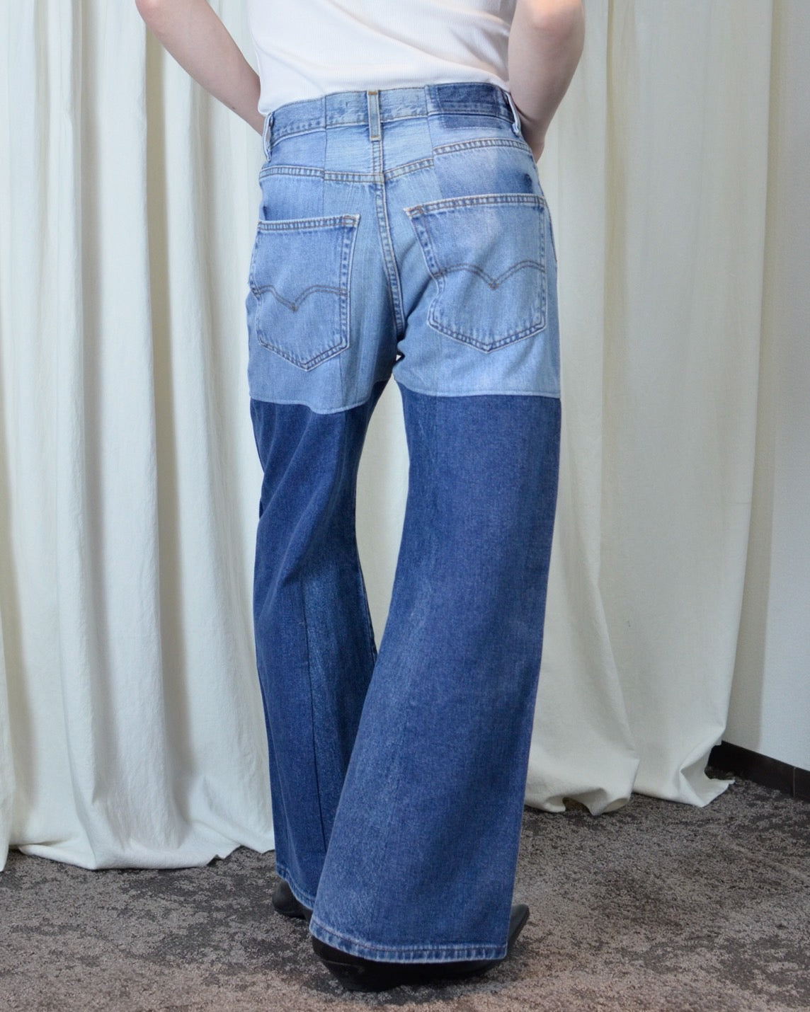 RE-004/4panel docking denim【B】