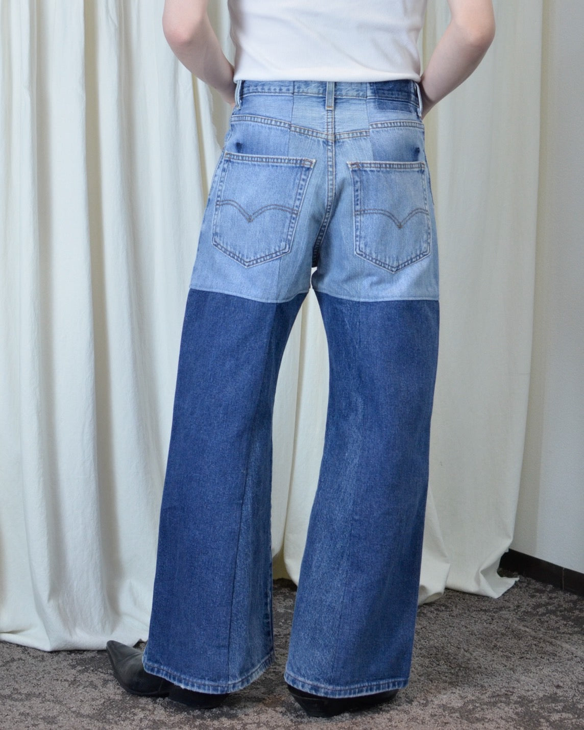 RE-004/4panel docking denim【B】