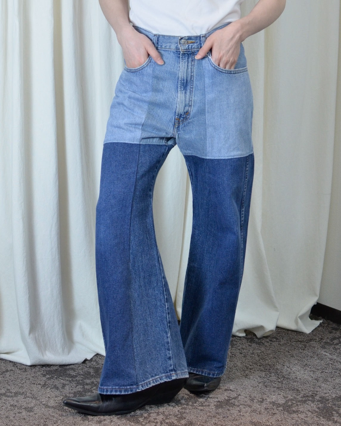 RE-004/4panel docking denim【B】