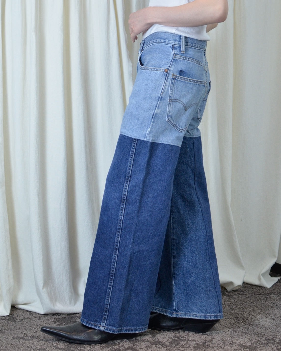 RE-004/4panel docking denim【B】