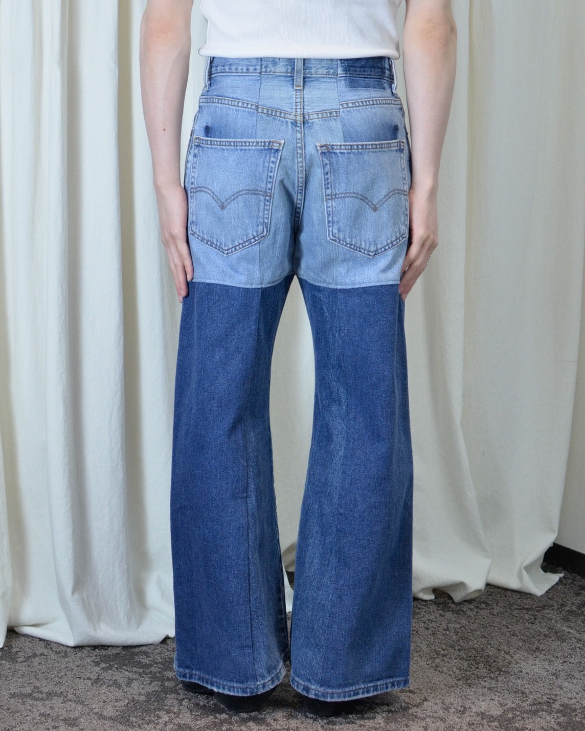 RE-004/4panel docking denim【B】