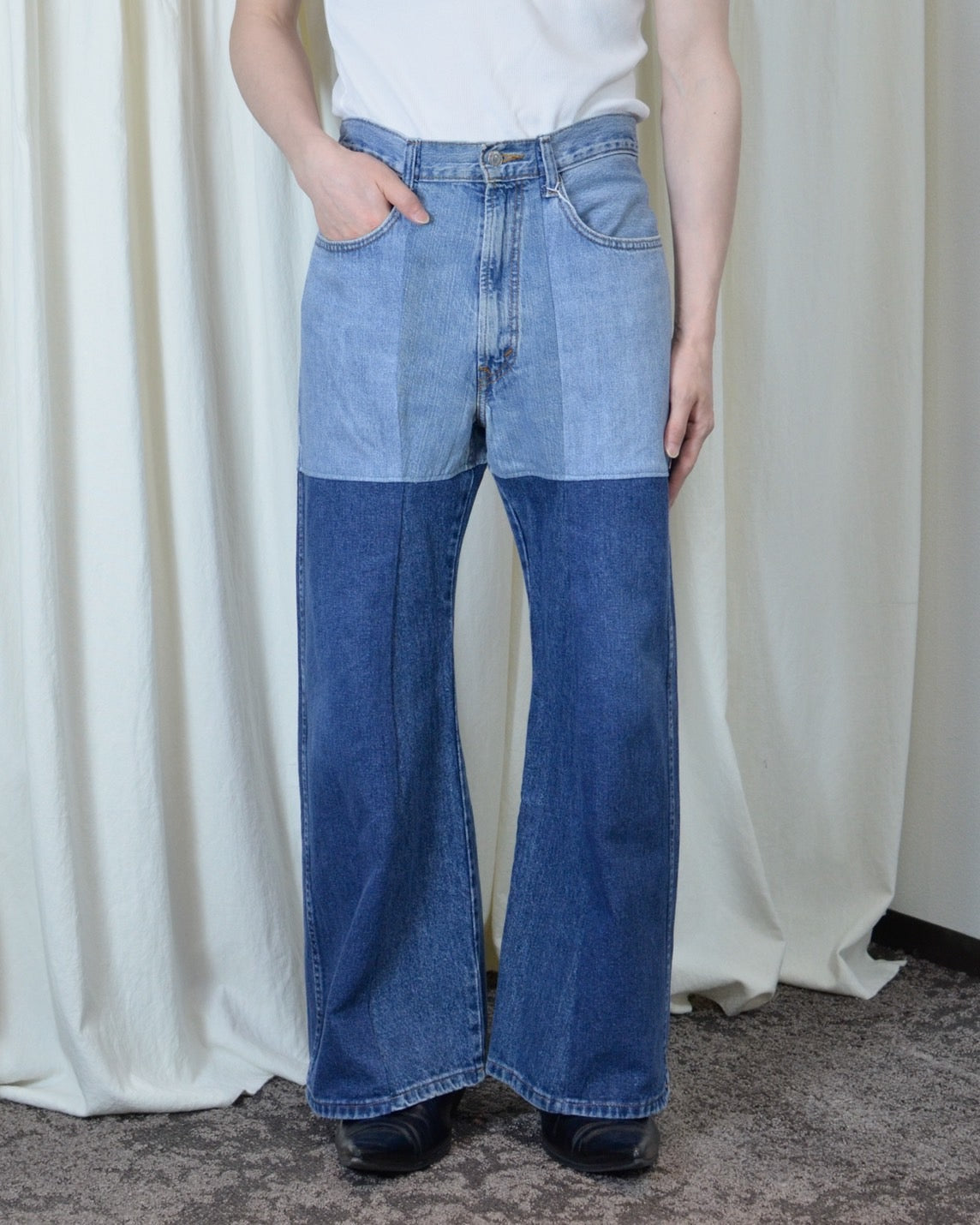 RE-004/4panel docking denim【B】