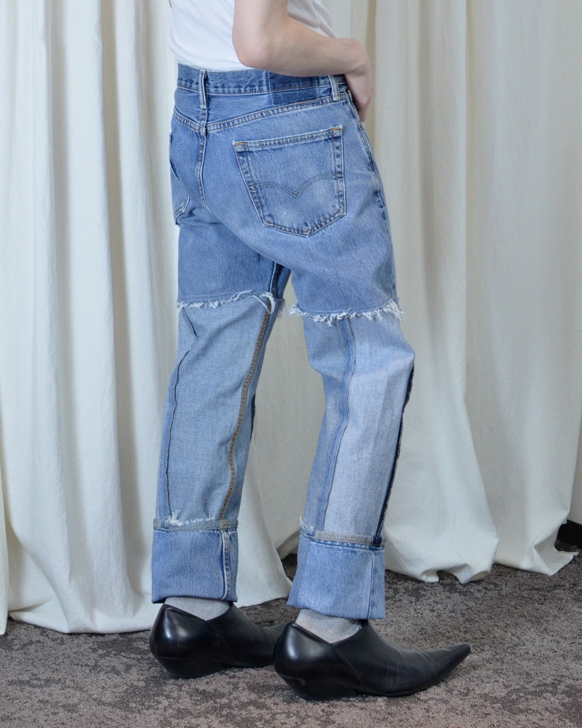 RE-013-02 / inside out straight denim【L】