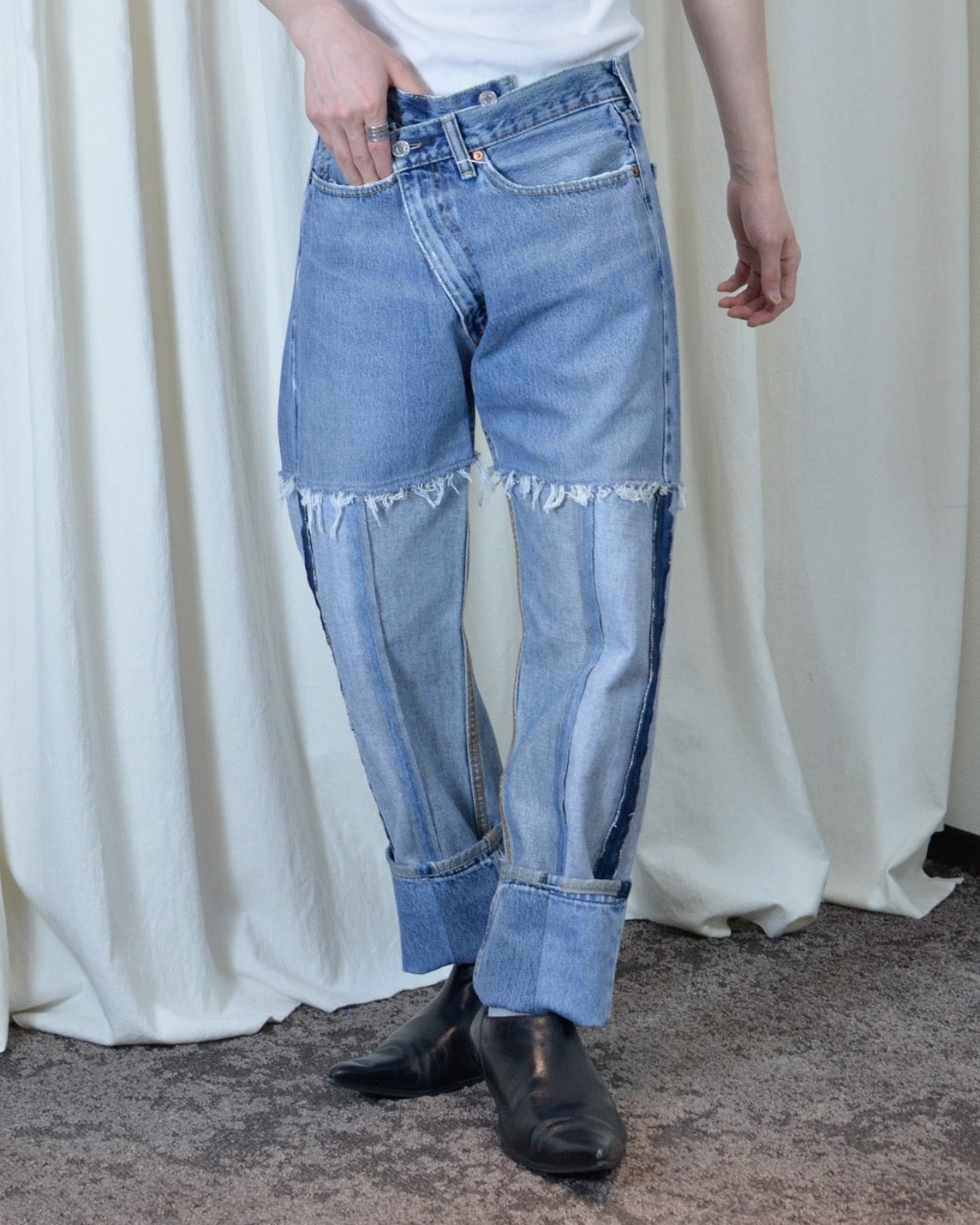 RE-013-02 / inside out straight denim【L】