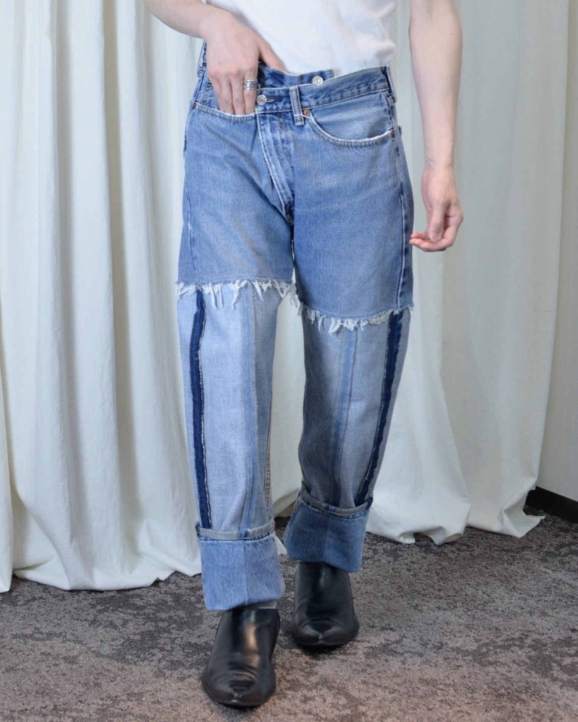 RE-013-02 / inside out straight denim【L】