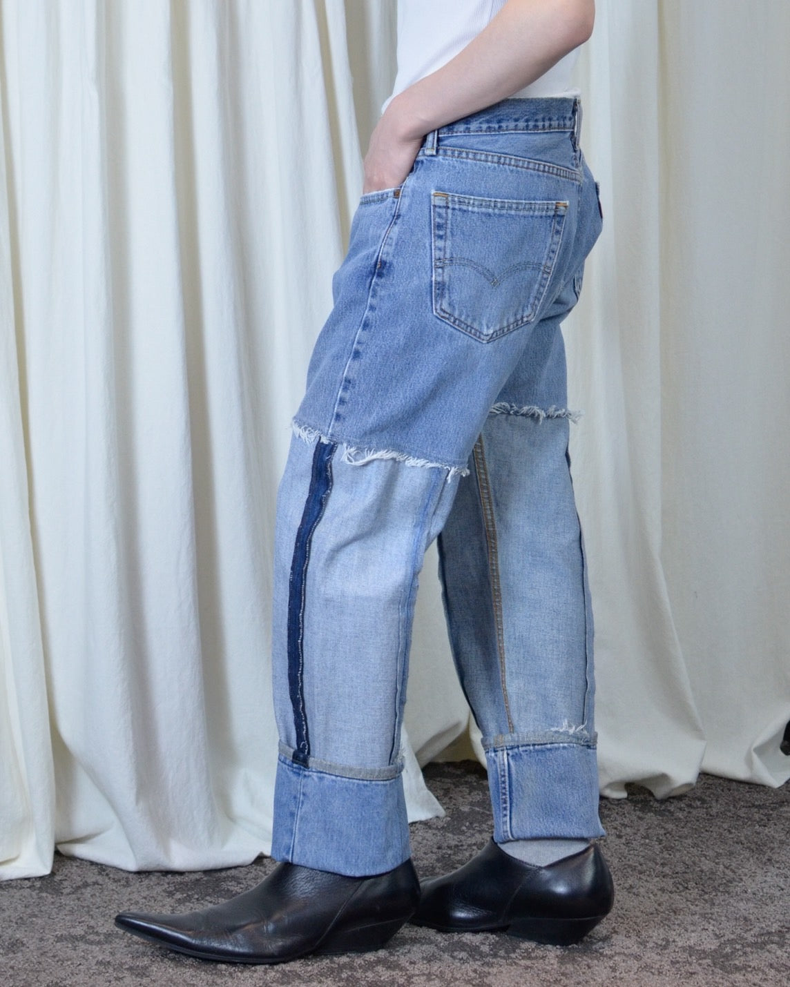 RE-013-02 / inside out straight denim【L】