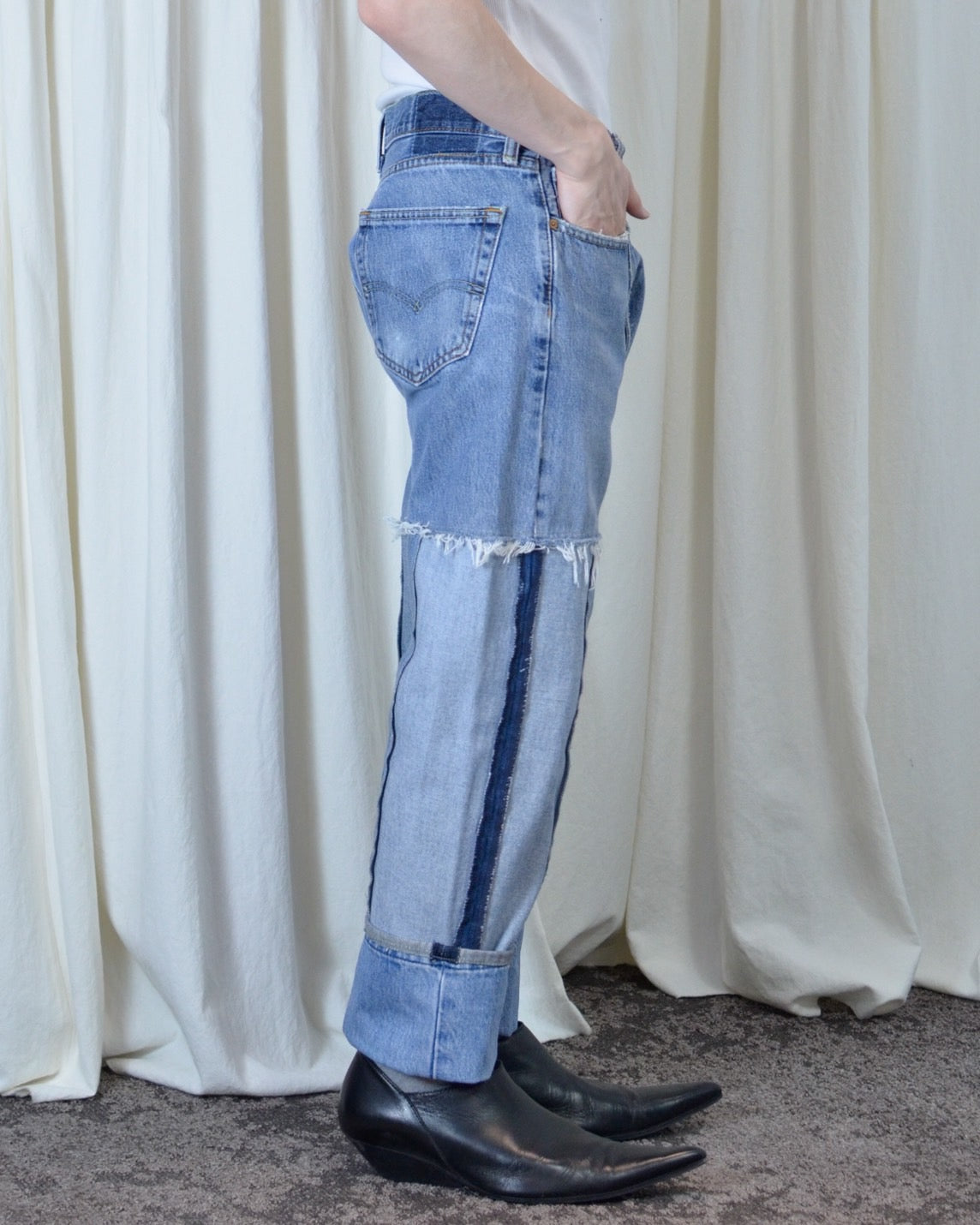 RE-013-02 / inside out straight denim【L】