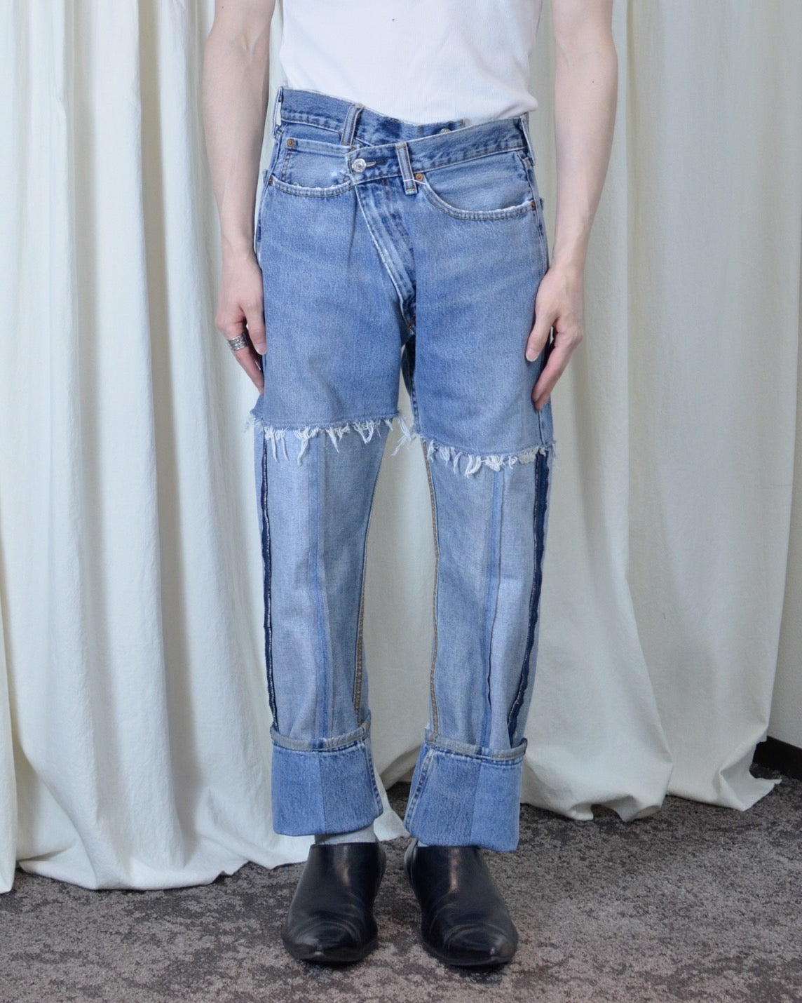 RE-013-02 / inside out straight denim【L】
