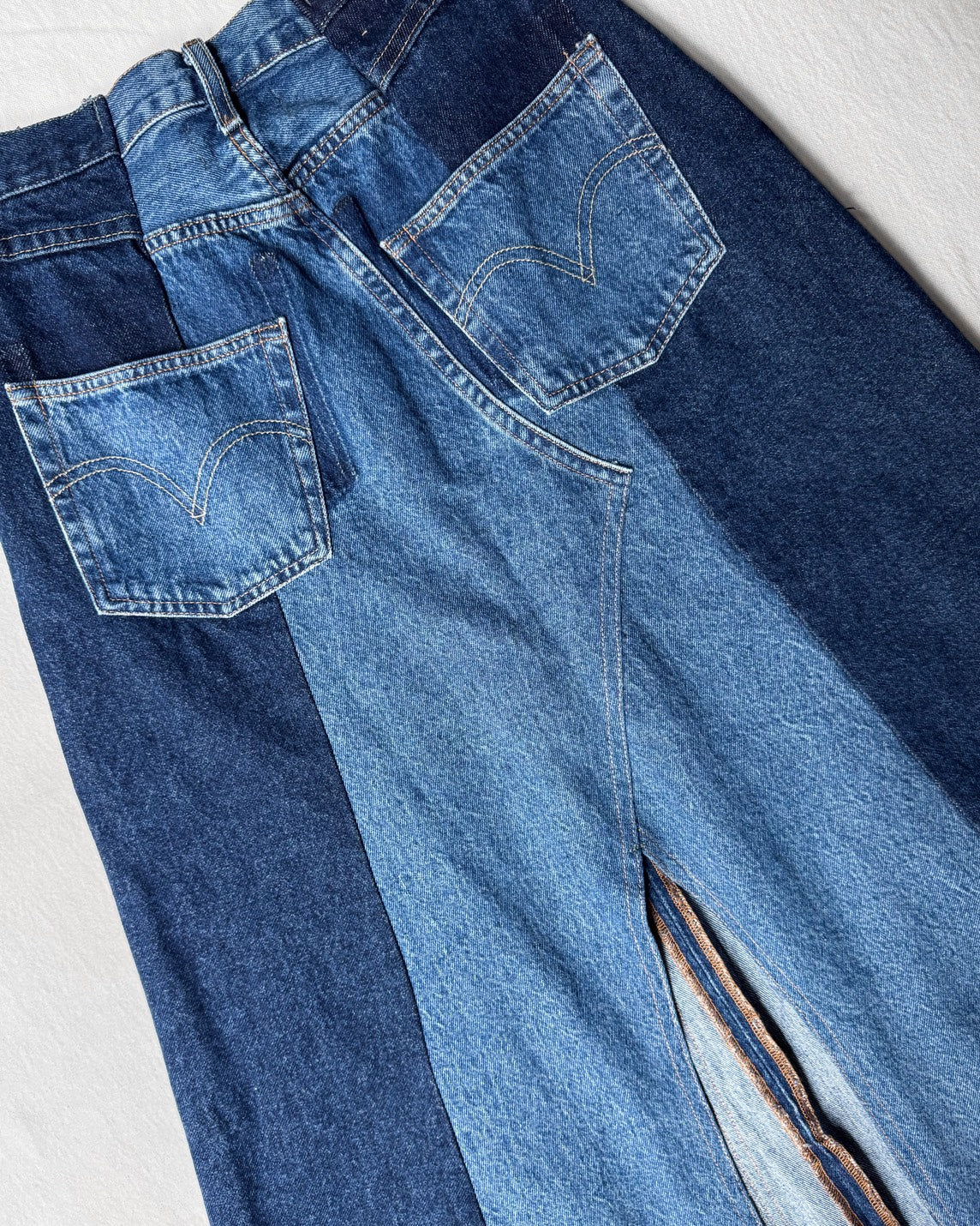 ID25-020-S-01 / rebuild denim skirt【A】