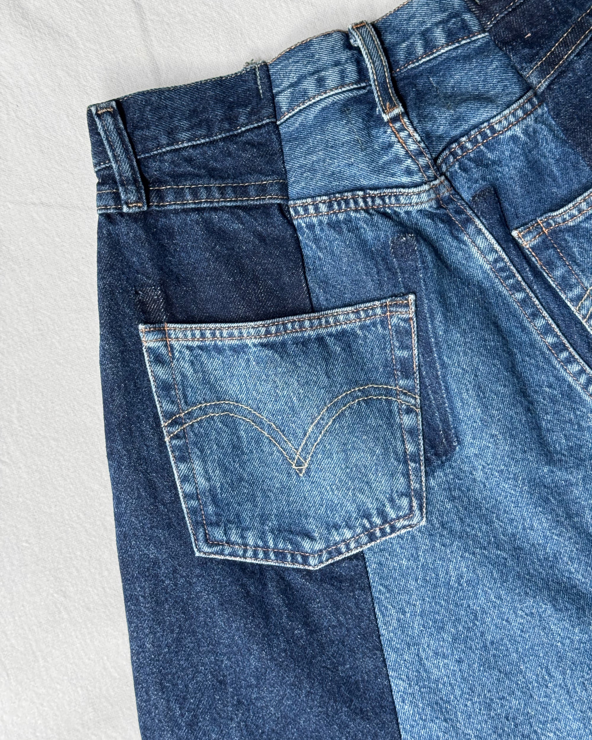 ID25-020-S-01 / rebuild denim skirt【A】