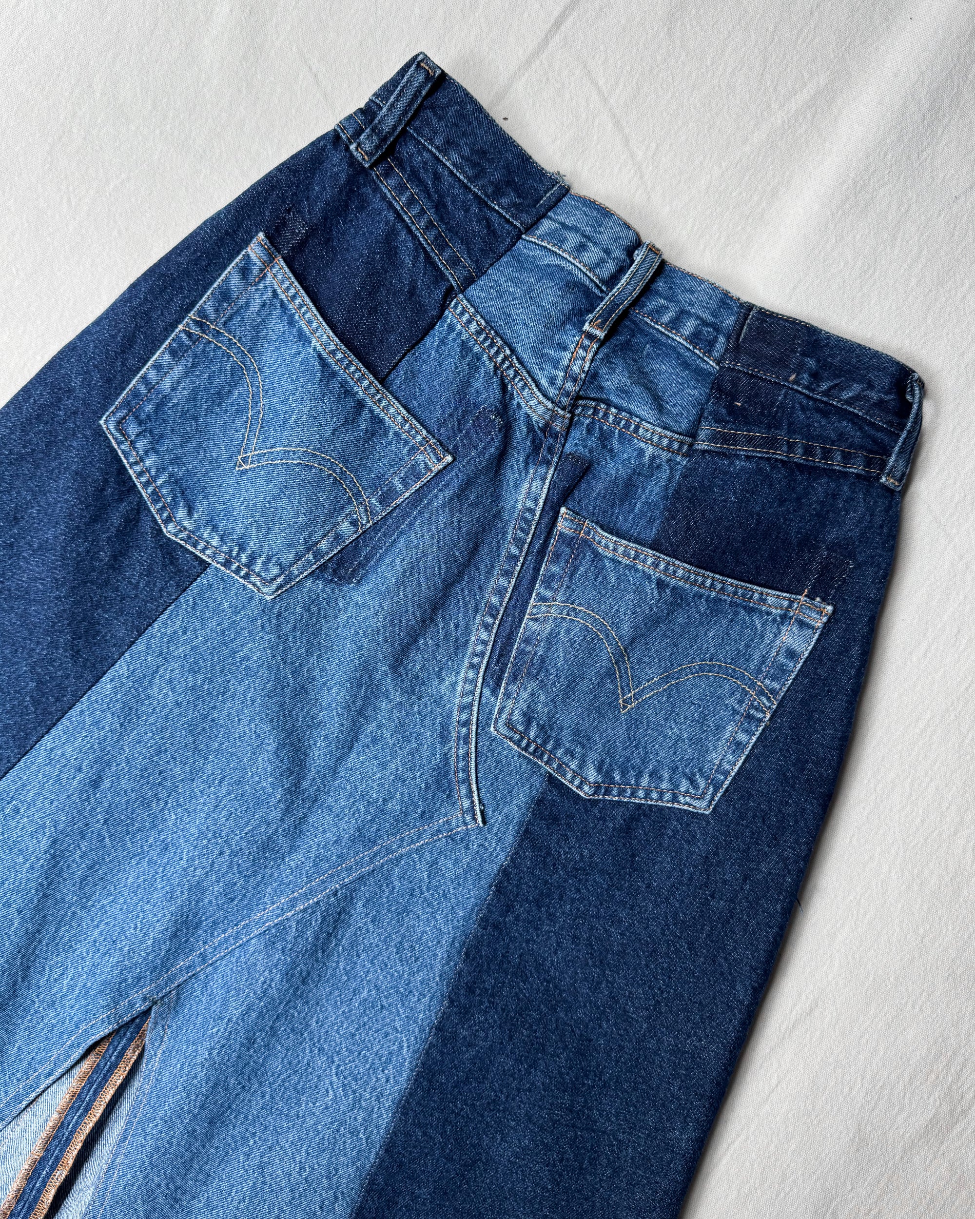 ID25-020-S-01 / rebuild denim skirt【A】