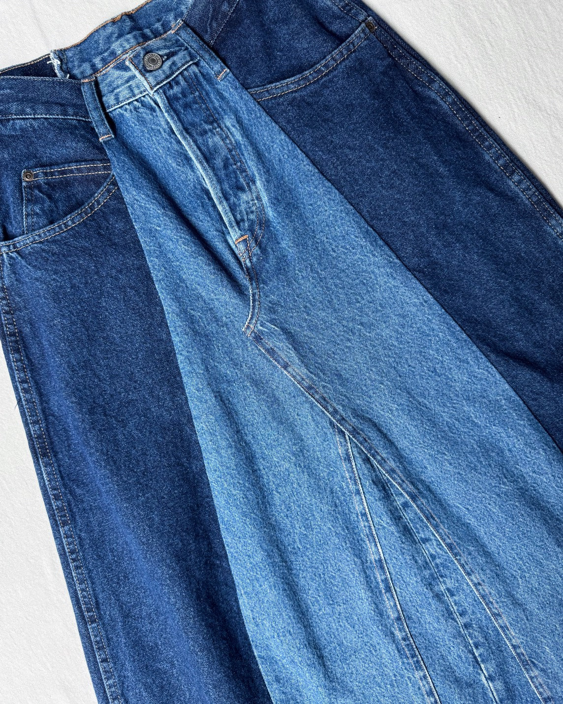 ID25-020-S-01 / rebuild denim skirt【A】