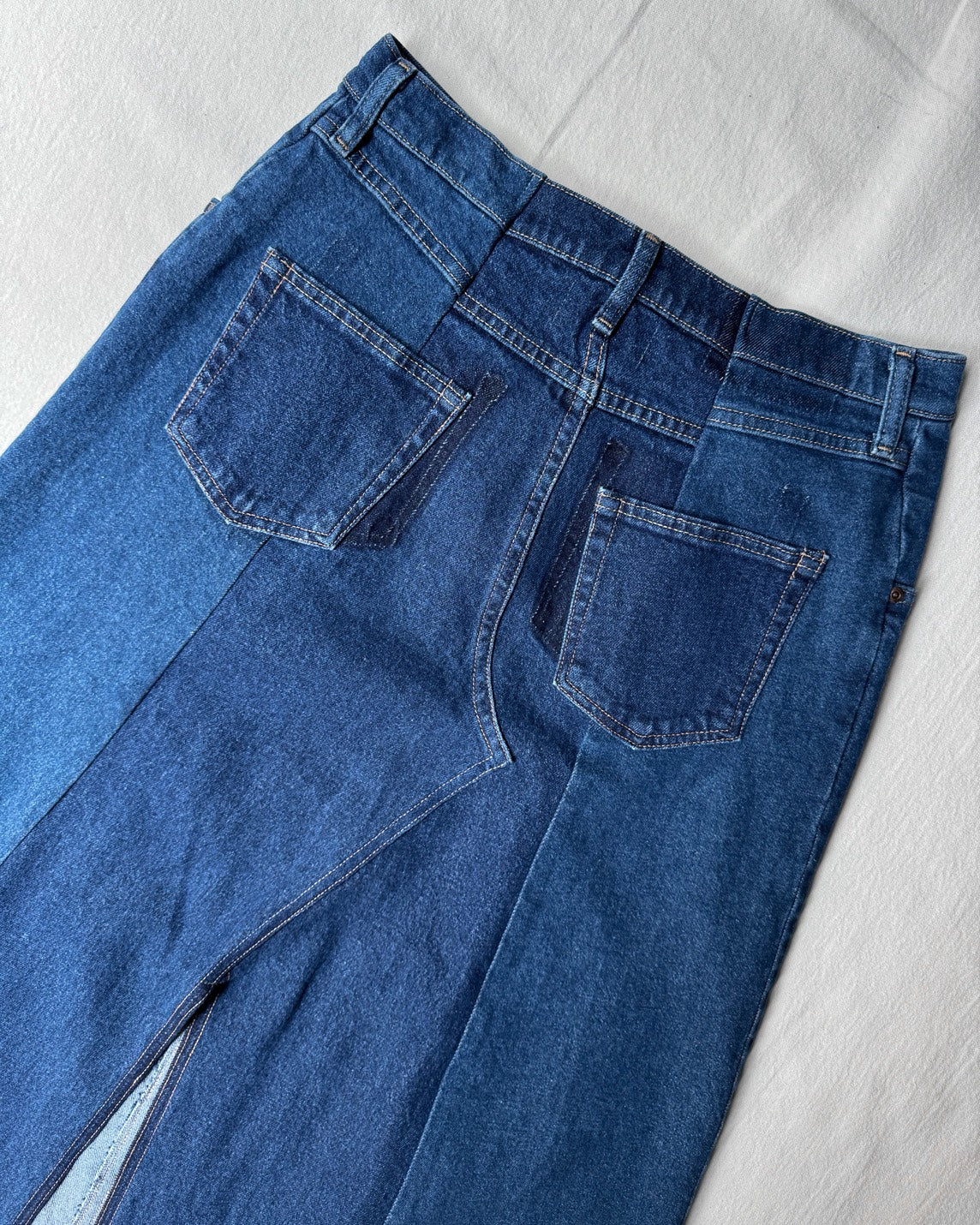 ID25-020-L-01 / rebuild denim skirt【B】