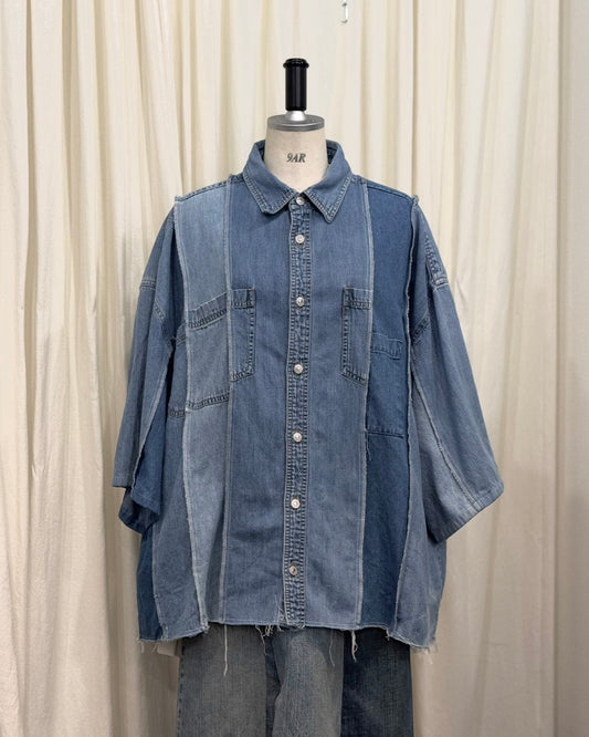 RE-049 / rebuild kimono denim shirt 【A】