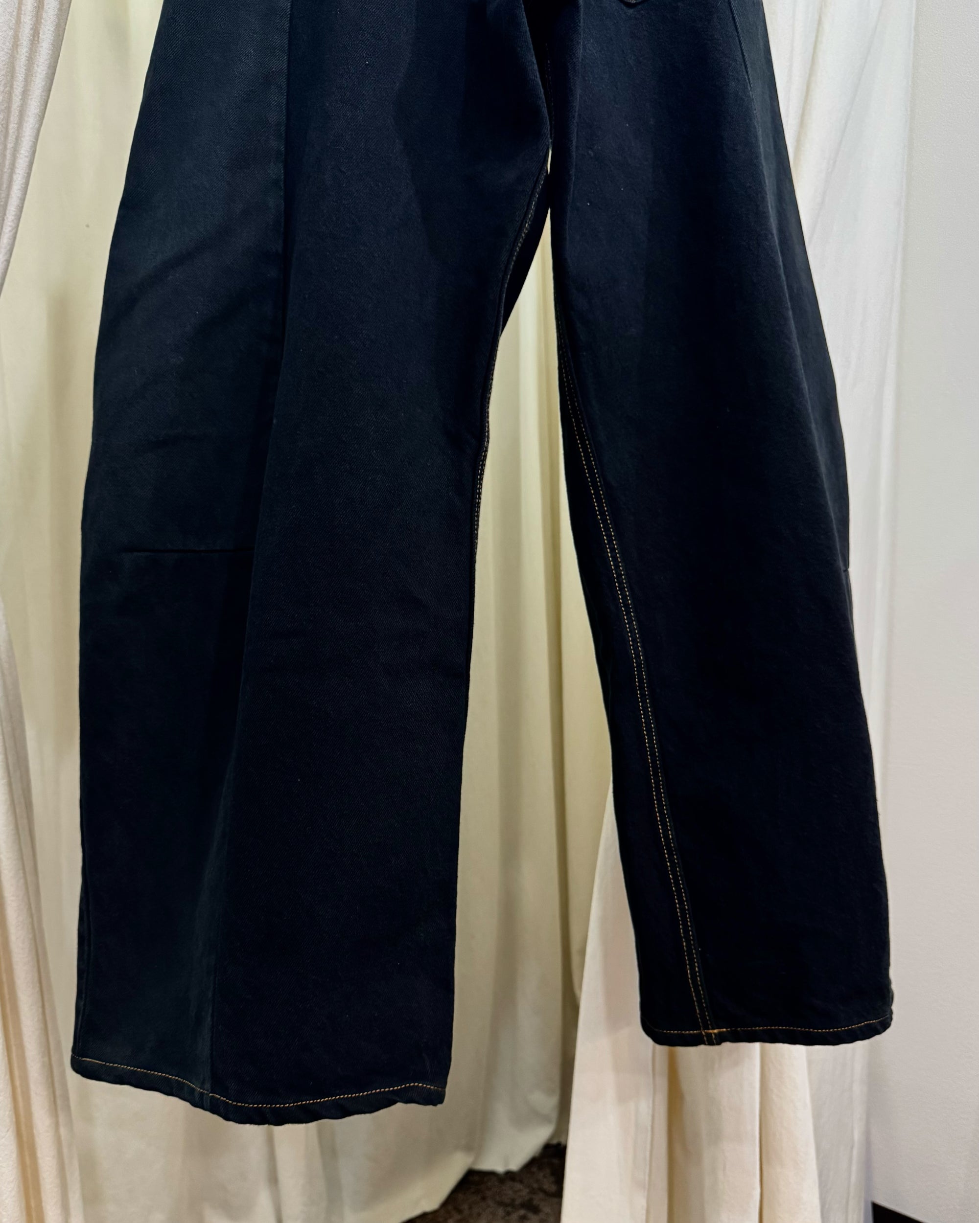 ID-005-02-XL / curve buggy denim overdyed