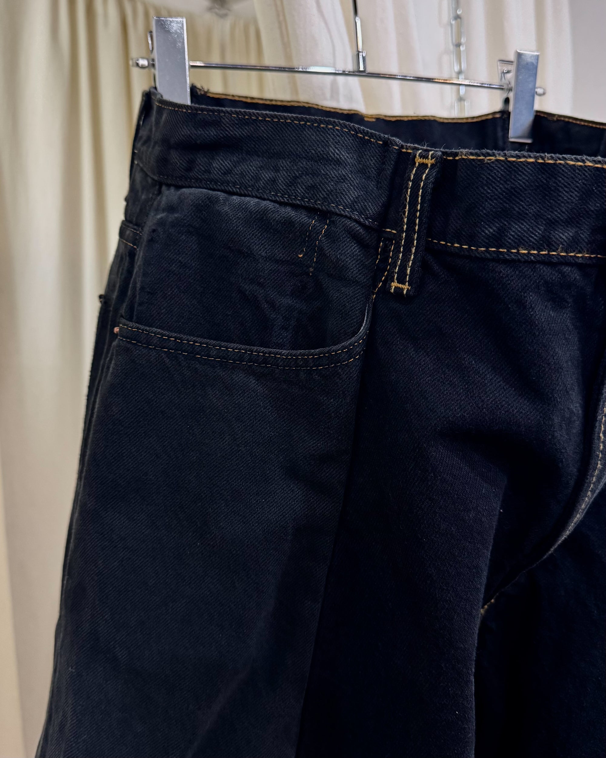 ID-005-02-XL / curve buggy denim overdyed