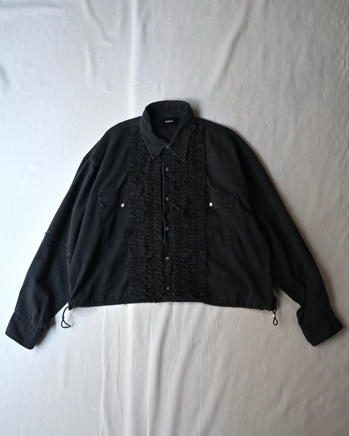 ID26-014-07-F / denim frill shirt【E】