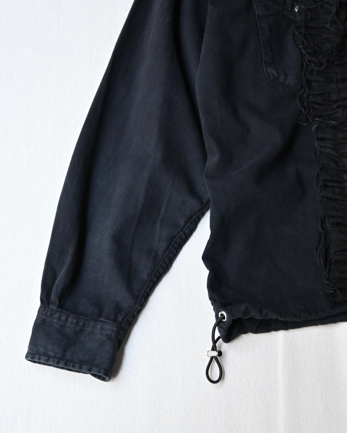 ID26-014-07-F / denim frill shirt【D】