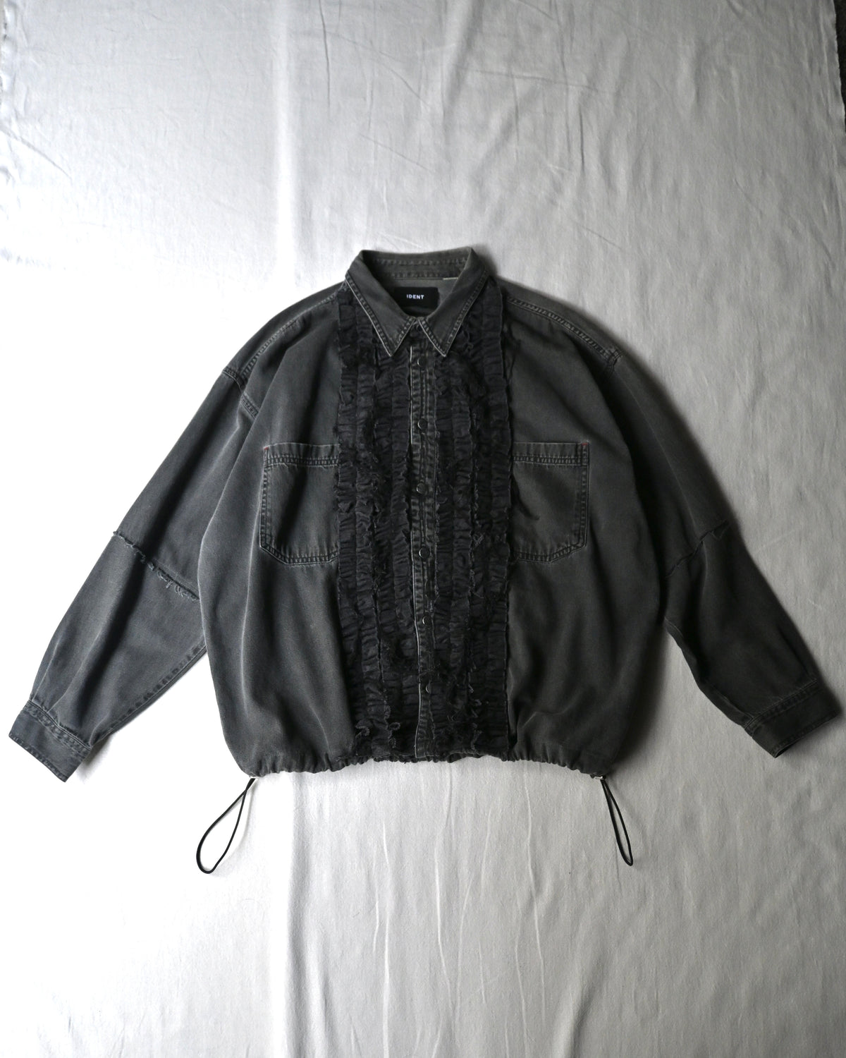 ID26-014-07-F / denim frill shirt【F】