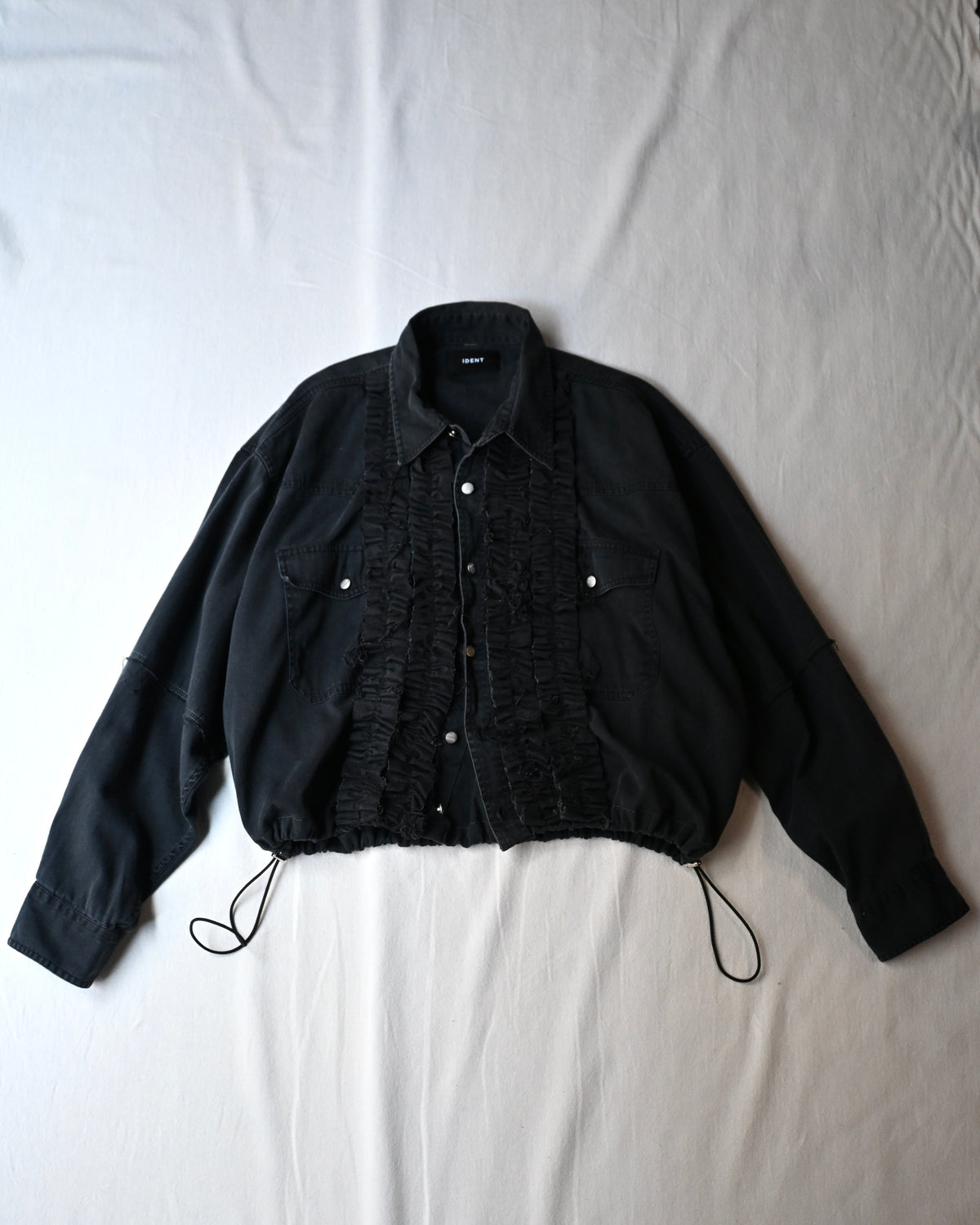 ID26-014-07-F / denim frill shirt【E】