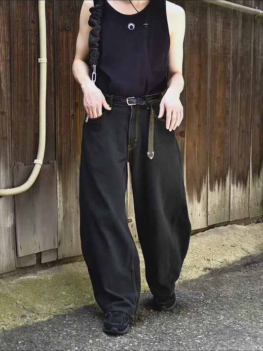 RE-010-22 / curve buggy denim over dyed【A】